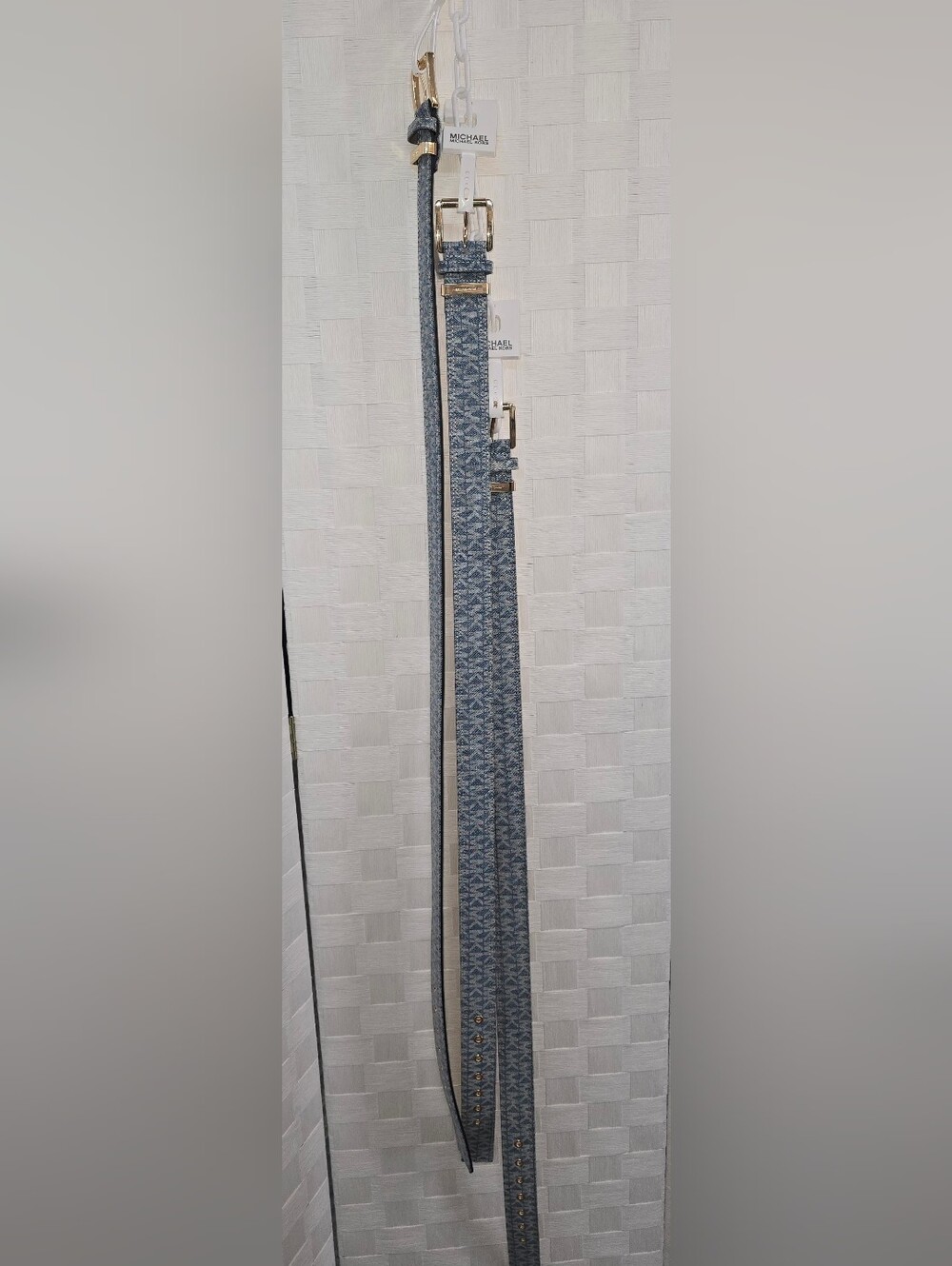 Michael Kors Signature logo denim belt